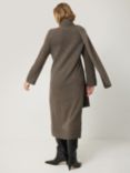 Jigsaw Scarf Neck Wool Jumper Dress, Taupe