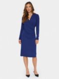 Saint Tropez Wrap Midi Dress, Blue