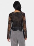 Saint Tropez Gigi Floral Lace Top, Black