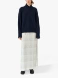 Lovechild 1979 Tuvy Check Maxi Skirt, White/Multi