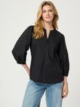 KAFFE Jollia V-Neck Blouse, Black