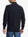 Casual Friday Karl Half-Zip Structured Knit Top, Dark Navy