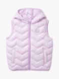 Benetton Kids' Zig Zag Padded Gilet, Lilac