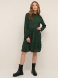 KAFFE Sally Amber Dress, Green/Black