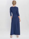 Gina Bacconi Celine Jersey Wrap Maxi Dress, Navy