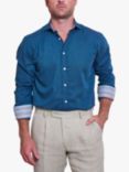 KOY Cotton Merino Wool Mix Shirt, Blue Teal