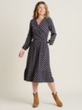 Brakeburn Annie Wrap Dress, Navy