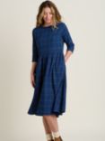 Brakeburn Upton Check Dress, Navy