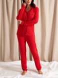 Pretty You Bamboo Shirt Pyjama Set, Red