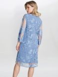 Gina Bacconi Savoy Embroidered Jersey Lace Dress, Hydrangea