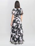 Gina Bacconi Sally Floral Maxi Dress, Black/Multi