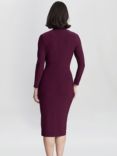 Gina Bacconi Gloria Jersey Wrap Dress, Plum