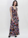 Gina Bacconi Idra Jersey Maxi Dress, Black/Multi