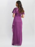 Gina Bacconi Kaitlyn Embroidered Dress, Plum