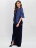 Gina Bacconi Chiffon Cover Up Shawl, Navy