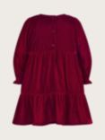 Monsoon Baby Smocked Velour Dress, Red