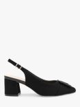 Paradox London Fiona Wide Fit Pointed Heeled Slingbacks, Black