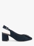 Paradox London Fiona Wide Fit Pointed Heeled Slingbacks, Navy