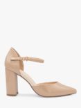 Paradox London Ronda Patent Pointed Heeled Courts, Nude