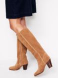 Boden Suede Knee High Boots, Tan