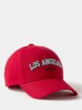 Mint Velvet Los Angeles Slogan Cap, Red/Multi