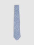 Reiss Azzurro Silk Tie, Soft Blue Melange