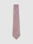 Reiss Cavoli Silk Medallion Tie, Dusty Pink