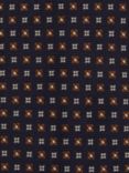 Reiss Pelosa Silk Blend Geometric Tie, Navy/Tobacco