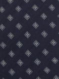 Reiss Rimini Wool Silk Blend Geometric Tie, Navy