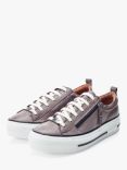 Moda in Pelle Filician Leather Flatform Trainers, Off Grey