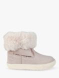 ToeZone Kids' Vienna Suede Shimmer Fur Boots, Pink