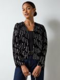 Ro&Zo Embellished Velvet Jacket, Black