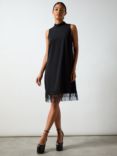 Ro&Zo Bead Trim Dress, Black