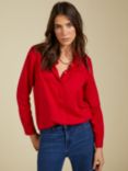 Baukjen Lillith Drape Shirt, Crimson Red