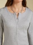 Baukjen Chessie Luxe Henley Top, Grey Marl