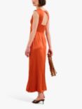 OMNES Marin Satin Dress, Burnt Orange