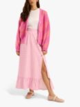 OMNES Henni Diagonal Stripe Cardigan, Pink