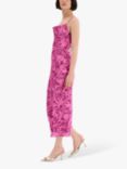 OMNES Riviera Slip Midi Dress, Magenta