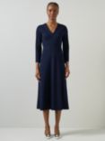 L.K.Bennett Lauren Ponte Midi Dress, Navy