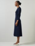 L.K.Bennett Lauren Ponte Midi Dress, Navy