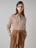 L.K.Bennett Blythe Stripe Shirt, Brown/Multi