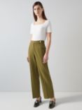 L.K.Bennett Billie Tailored Trousers, Olive