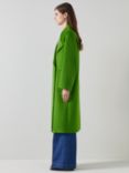 L.K.Bennett Amor Double Breasted Wool Coat, Green