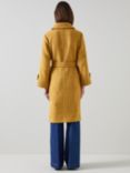 L.K.Bennett Blythe Check Merino Wool Coat, Yellow/Multi