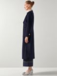 L.K.Bennett Mariner Double-Breasted Wool Coat, Navy/Multi