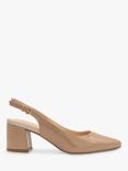 Paradox London Isabel Slingback Block Heeled Courts, Nude