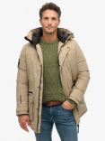 Superdry City Padded Parka Jacket, Timber Wolf Brown