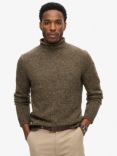 Superdry 90s Roll Neck Jumper, Deep Khaki Marl