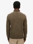 Superdry 90s Roll Neck Jumper, Deep Khaki Marl