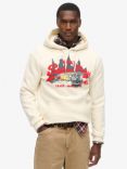 Superdry New York Vintage Logo Graphic Hoodie, Rice White